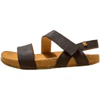 El naturalista für Herren. 257911101005_001 Ledersandalen N5791 Balance schwarz (45), Wohnung, 1 bis 3 cm, Klettverschluss, Lässig