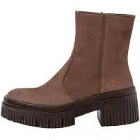 Art für Damen. 113741212003_012 Lederstiefeletten 1374 braun (36), 3 bis 5 cm, Reißverschluss, Lässig