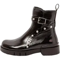 Art für Damen. 11837S101003_001 1837S Oxford Lederstiefelette schwarz (39), Wohnung, 1 bis 3 cm, Reißverschluss, Lässig