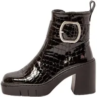 Art für Damen. 119791201003_001 Lederstiefeletten 1979 Berna schwarz (38), 5 bis 8 cm, Reißverschluss, Lässig