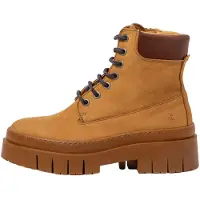 Art für Damen. 1196711ZM003_024 Lederstiefeletten 1967 Amberes braun (37), Wohnung, 1 bis 3 cm, Reißverschluss, Lässig