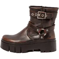 Art für Damen. 1176712EG003_012 Leder-Stiefeletten 1767 Leeds braun (38), 3 bis 5 cm, Reißverschluss, Lässig