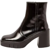 Art für Damen. 1197413EO003_001 Lederstiefeletten 1974 Berna schwarz (40), 5 bis 8 cm, Reißverschluss, Lässig