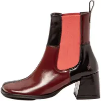 Art für Damen. 1170711PD003_008 Leder-Stiefeletten 1707 Verona kastanienbraun (40), Rot, 3 bis 5 cm, Keine, Lässig