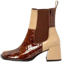 Art für Damen. 1170711F6003_0MU Lederstiefeletten 1707 mehrfarbig (38), 3 bis 5 cm, Keine, Lässig
