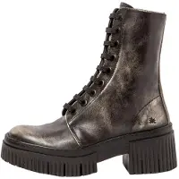 Art für Damen. 1137513EH003_001 Leder-Stiefeletten 1375 York grau (37), 3 bis 5 cm, Reißverschluss, Lässig