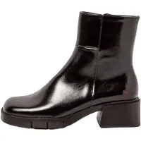 Art für Damen. 112841201003_001 Lederstiefeletten 1284 Warsaw schwarz (40), 3 bis 5 cm, Reißverschluss, Lässig