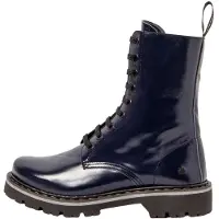 Art Unisex. 111671166003_0B0 Leder-Stiefeletten 1167 Navy (39), Wohnung, Reißverschluss, Lässig, Marine