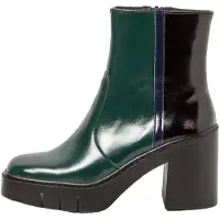 Art für Damen. 1197413XY003_0MU Stiefelette 1974 Berna grün (39), Leder, 8 bis 10 cm, Reißverschluss, Lässig, Klassisch
