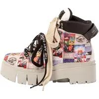 Art für Damen. 1176911FP003_0MU Lederstiefel 1769 Leeds mehrfarbig (37), 5 bis 8 cm, Schnürsenkel, Lässig