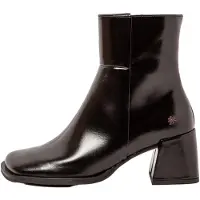 Art für Damen. 117061101003_001 Lederstiefeletten 1706 Verona schwarz (36), 5 bis 8 cm, Reißverschluss, Lässig