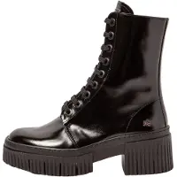 Art für Damen. 113751401003_001 Leder-Stiefeletten 1375 York schwarz (36), 3 bis 5 cm, Reißverschluss, Lässig