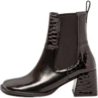 Art für Damen. 117071128003_0MU Lederstiefeletten 1707 Verona schwarz (39), 5 bis 8 cm, Keine, Lässig