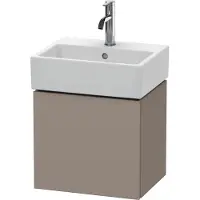 Duravit L-Cube Waschtischunterbau wandhängend, 1 Tür, Anschlag rechts, 434x400x341mm, LC6245R4343, Farbe: Basalt Matt Dekor