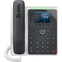 HP Poly Edge E220 IP Telefon und PoE-fähig, IP-Telefon, Schwarz, Kabelgebundenes Mobilteil, 4 Zeilen, IPS, 7,11 cm (2.8")