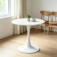 360Home 360HomeTisch Rundtisch Couchtisch für Zuhause Café Hotel und Gewerbe matt weiß