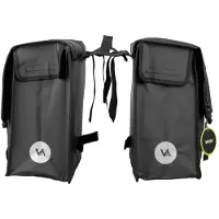 Vayox Fahrradtasche für den Gepäckträger, doppelt mit Griff, VA0446 40L, Schwarz