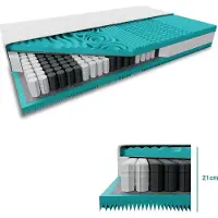 TEXTILOMANIE Taschenfederkernmatratze MASS COMFORT 21 cm 140 x 200 cm Matratzenschutz: INKLUSIVE Matratzenschoner