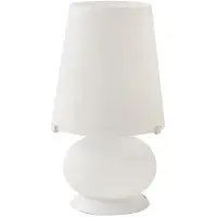 ROSSINI ILLUMINAZIONE JUDY Tischleuchte 20 cm aus satiniertem Glas und weißem Metall, E14-Doppelschaltung, elegantes Design für Innenräume IP20 - Rossini Group