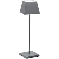 ROSSINI ILLUMINAZIONE SIESTA Tragbare LED-Tischleuchte 2,2 W IP54 CCT 2700-3000K dimmbar Touch - Struktur aus Aluminiumdruckguss - Graue Farbe