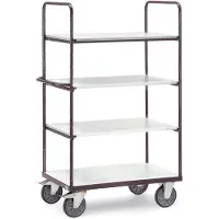 Fetra 9302, Stahl, Transportwagen, Grau, 600 kg, 4 Rad/Räder, 20 cm