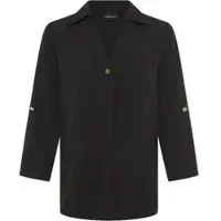 Laura scott Klassische Bluse , Damen, Gr. 36, schwarz, Web, Obermaterial: 100% Polyester, unifarben, Blusen Klassische Bluse, feminin geschnitten, unifarben, aus Polyester