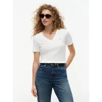 Tommy Hilfiger "CODY V-NECK SHORT SLEEVE" mit V-Ausschnitt, Baumwolle, Slim Fit