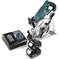 Makita DRS 780 RF Akku Handkreissäge 36V ( 2x18V ) 185 mm Brushless + 2x Akku 3,0Ah + Ladegerät