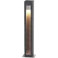 Elstead Lighting Wegeleuchte Parkstone 6W LED IP55 Edelstahl, Basalt, Glas; Basaltstein mit Edelstahl L:12cm B:16cm Ø16cm