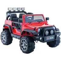 Wisam Kinderfahrzeug Jeep HP012 Rot Reifen Ledersitz LED