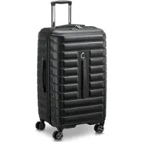 Delsey SHADOW 5.0, Karre, Harte Schale, Schwarz, Groß, 4 Rad/Räder, Spinnrad