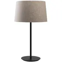 ROSSINI ILLUMINAZIONE VIVIEN Schwarze Tischlampe mit elfenbeinfarbenem konischem Lampenschirm E27 IP20 – Innenbeleuchtung aus Metall – Rossi Group