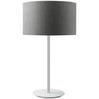 ROSSINI ILLUMINAZIONE Vivien White Tischlampe – Zylindrischer Lampenschirm in Anthrazit, E27-Fassung, Leistung 75 W, IP20, minimalistisches Design – Rossini