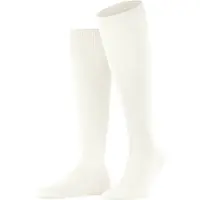 Falke ClimaWool Herren Kniestrümpfe, 47-48, Weiß, Uni, Wolle
