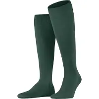 Falke ClimaWool Herren Kniestrümpfe, 43-44, Grün, Uni, Wolle