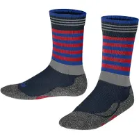 Falke Active Frog Kinder Socken, 27-30, Blau, Streifen, Wolle