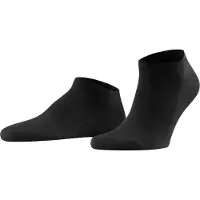 Falke Family Herren Sneakersocken, 47-50, Schwarz, Uni, Baumwolle
