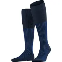 Falke Socken Herren Oxford Stripe Kniehoch Space Blue-Schuhgröße 43 - 44