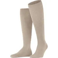 Falke ClimaWool Herren Kniestrümpfe, 39-40, Beige, Uni, Wolle