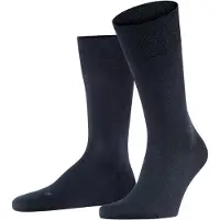 Falke Sensitive Berlin Herren Socken, 43-46, Blau, Uni, Schurwolle