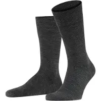 Falke Sensitive Berlin Herren Socken, 39-42, Grau, Uni, Schurwolle