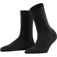 Falke Cotton Touch Damen Socken, 35-38, Schwarz, Uni, Baumwolle