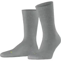 Falke Run Rib Crew Unisex Socken, 39-41, Grau, Rippe, Baumwolle