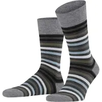 Falke Herren Socken Tinted Stripe 13279-3180 43-46 - Asphalt Mel. - 43-46
