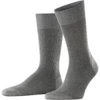 Falke Socken "Fine Shadow", Herren, Gr. 45-46, 3166, steel meliert, Obermaterial: 80% Baumwolle, 20% Polyamid, gestreift, Socken Socken, mit feiner, zweifarbiger Struktur, aus merzerisierter Baumwolle