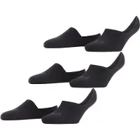 Falke Step 3-Pack Damen Füßlinge, 37-38, Schwarz, Uni, Baumwolle