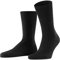 Falke Teppich im Schuh Herren Socken, 43-44, Schwarz, Uni, Schurwolle