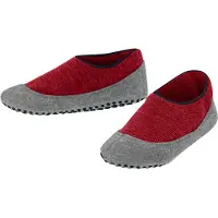 Falke Cosyshoe Kinder Hausschuhe, 31-32, Rot, Uni, Schurwolle