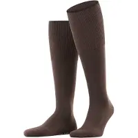 Falke Airport Plus Herren Kniestrümpfe, 39-40, Braun, Uni, Schurwolle