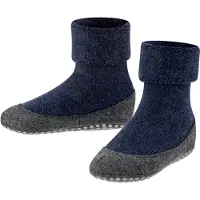 Falke Haussocken "Cosyshoe Minis", Kinder, Gr. 25-26, 6680, dunkelblau, Obermaterial: 90% Schurwolle, 10% Polyamid, unifarben, Socken Haussocken, für Kinder, mit Merinowolle, waschmaschinenfest